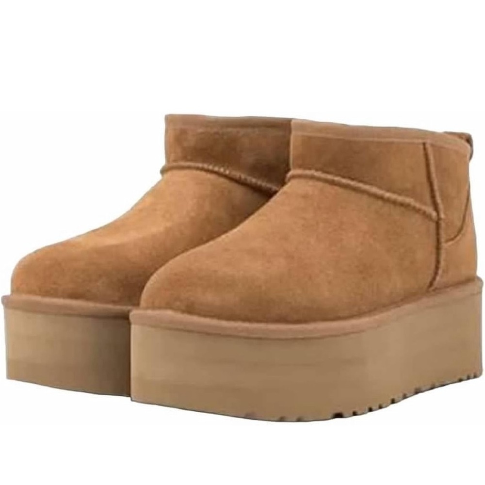 Women's Tan Platform Ankle Boots